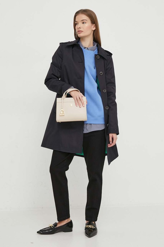 Lauren Ralph Lauren płaszcz 297936855 granatowy SS24