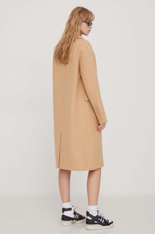 Oblečenie Kabát s prímesou vlny Tommy Jeans DW0DW17232 béžová