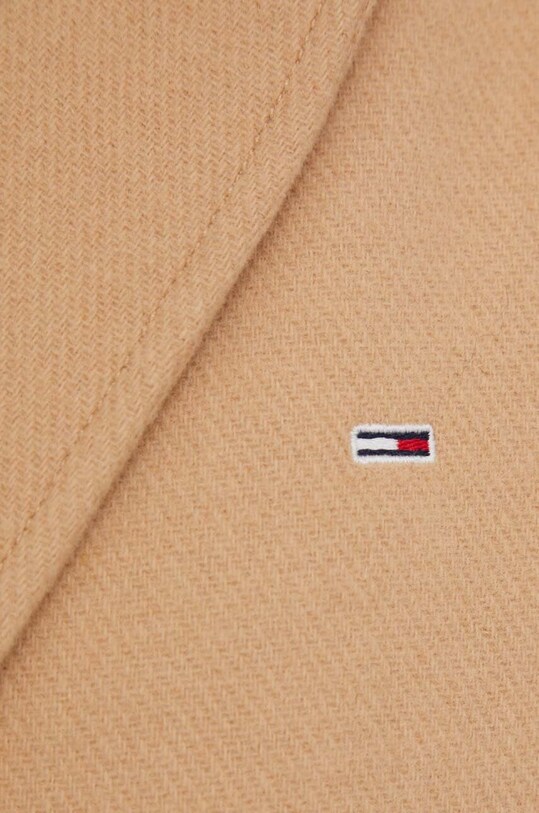 Tommy Jeans płaszcz z domieszką wełny DW0DW17232