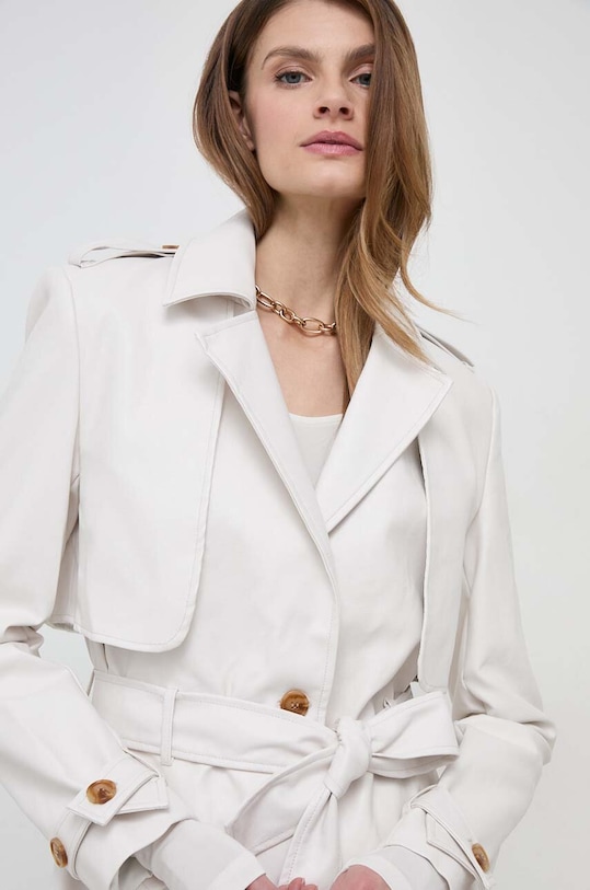 Kabát Bardot VEGAN LEATHER béžová 59094JB.IVORY