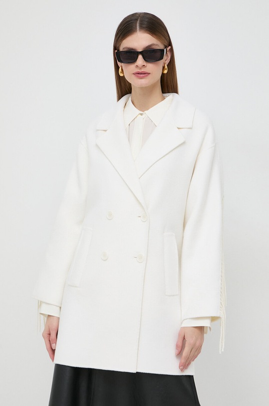 Twinset płaszcz wełniany beżowy 241TP2013