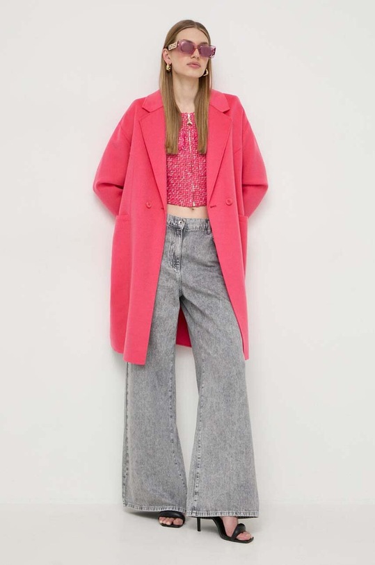 Patrizia Pepe płaszcz wełniany 8O0117.A006 różowy AA00