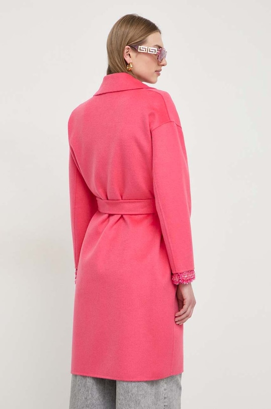 Odzież Patrizia Pepe płaszcz wełniany 8O0117.A006 różowy