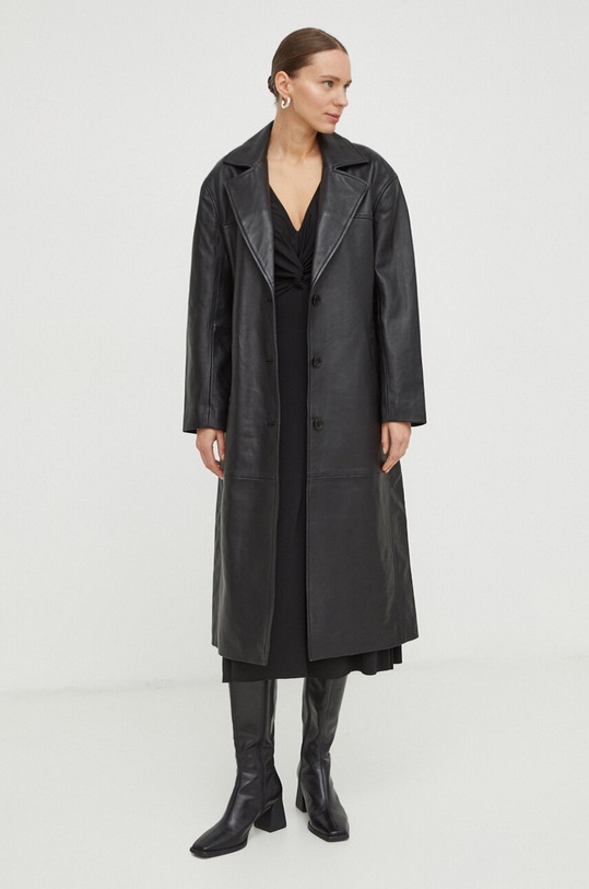Kožený kabát 2NDDAY 2ND Vice - Dense Leather 2241510653 černá SS24