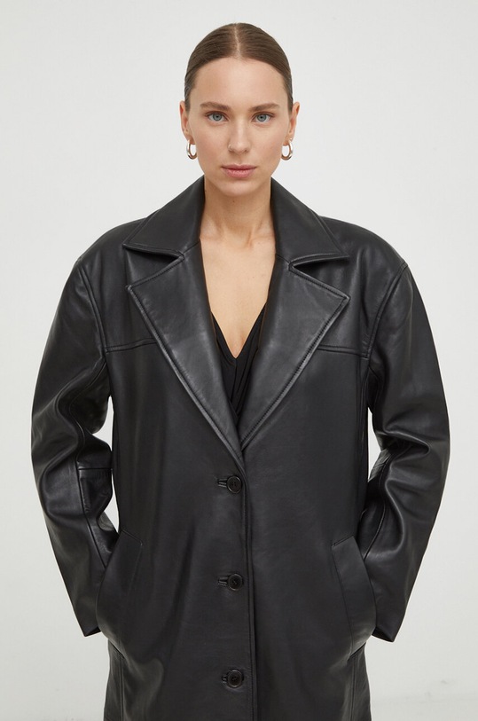 Kožený kabát 2NDDAY 2ND Vice - Dense Leather 2241510653 černá