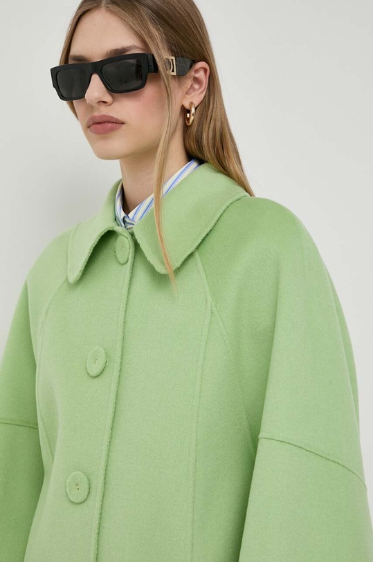 Luisa Spagnoli płaszcz wełniany 540678 zielony
