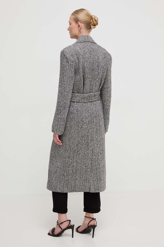 Odzież Karl Lagerfeld płaszcz wełniany 240W1502 czarny