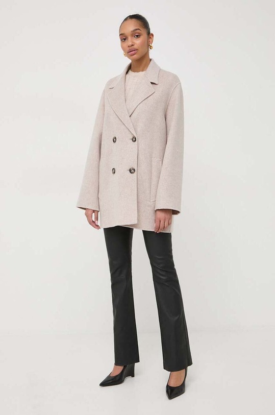 Ivy Oak płaszcz wełniany IO111082 beżowy SS24