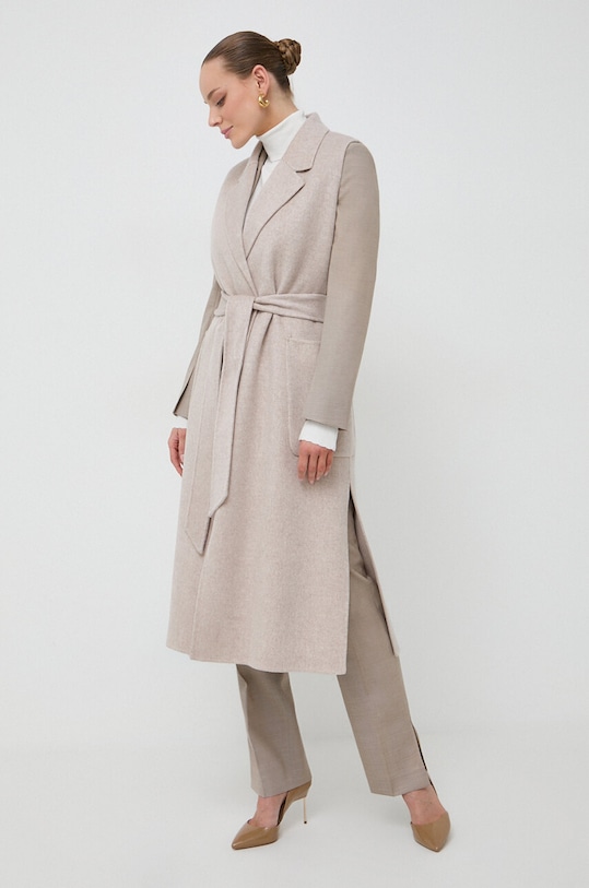 Vlnená vesta Ivy Oak IO111126 béžová AW24