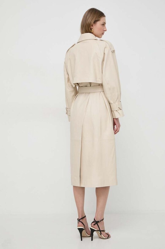 Oblečení Kožený kabát Ivy Oak IO118021 béžová