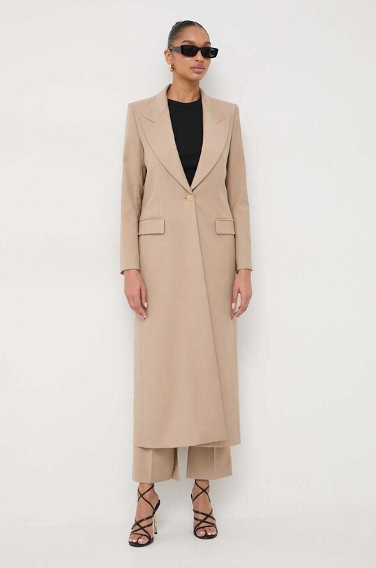 Ivy Oak kabát gyapjú keverékből IO119088 bézs SS24