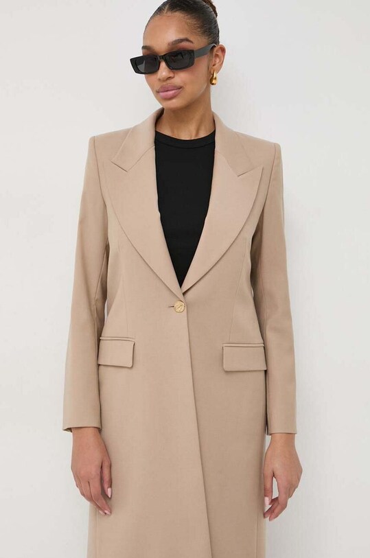 Ivy Oak kabát gyapjú keverékből bézs IO119088