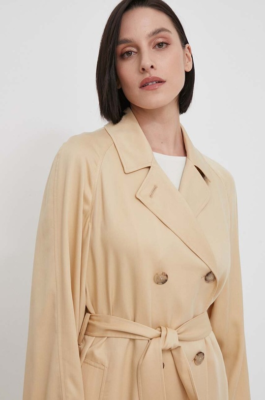 Trench kabát Tommy Hilfiger béžová WW0WW41900