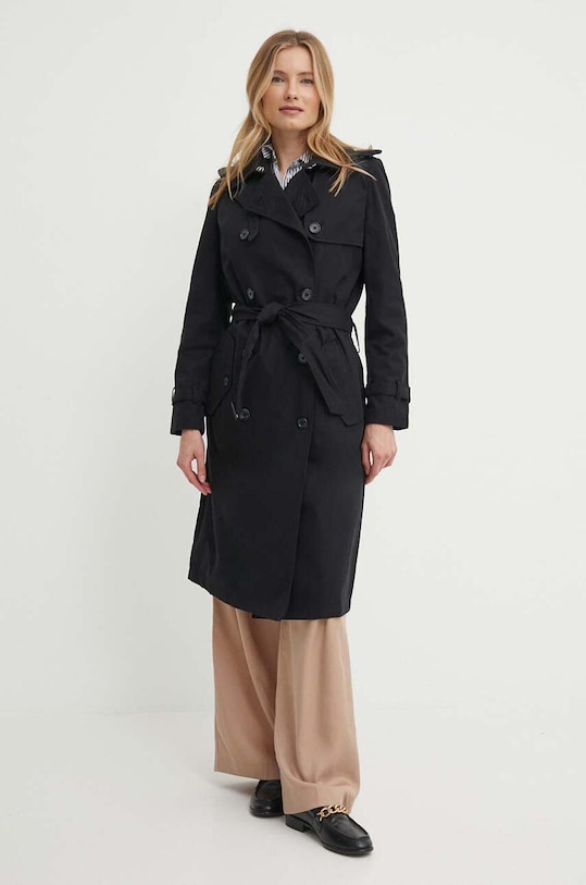 Pamučni baloner Lauren Ralph Lauren za prijelazno razdoblje crna 200934375