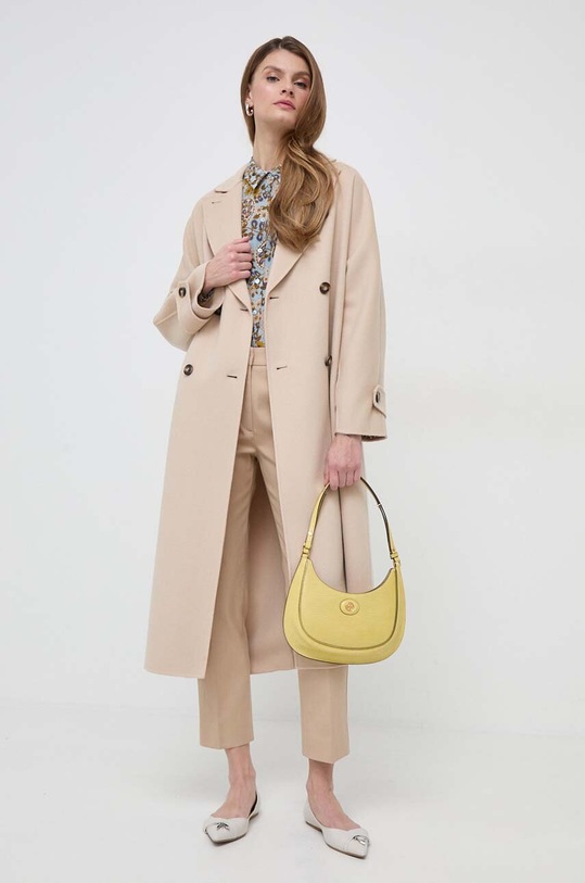 Weekend Max Mara płaszcz wełniany 2415011031600 beżowy SS24