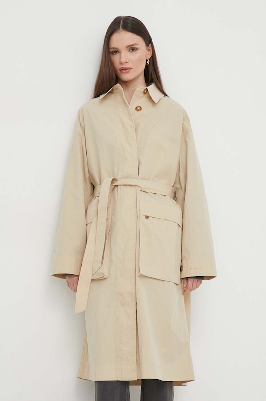 Pepe Jeans palton necaptusit bej PL402371