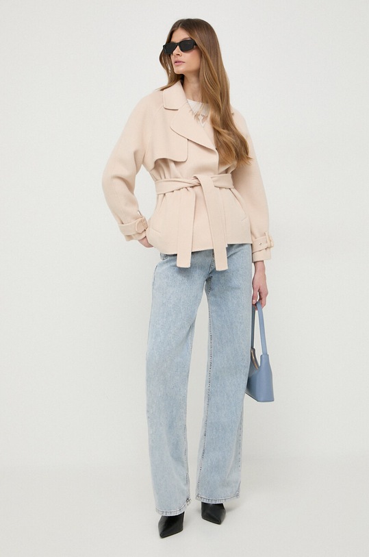 Liu Jo kurtka wełniana CA4012.T3540 beżowy SS24