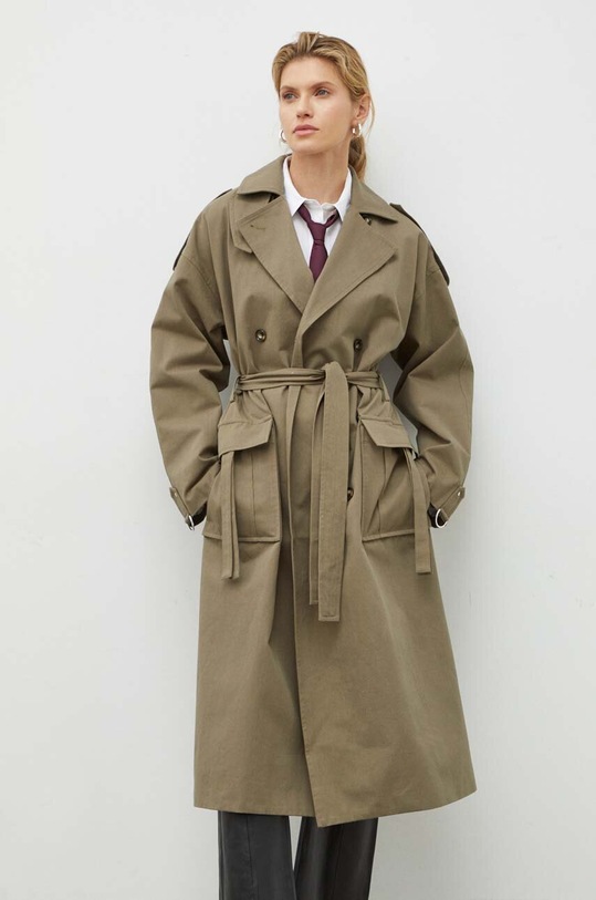 Βαμβακερή καμπαρντίνα 2NDDAY2ND Porter - Canvas Twill 2242110507 πράσινο SS24