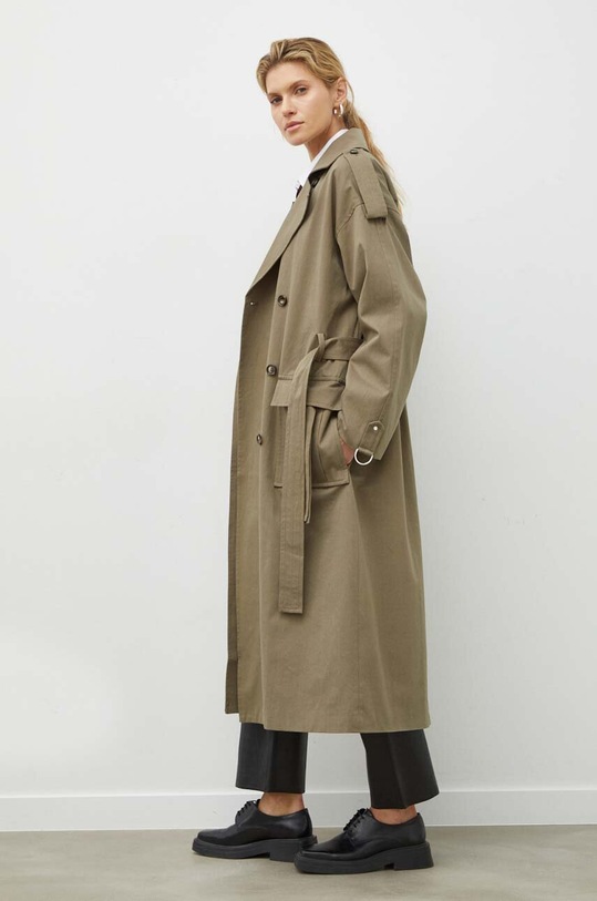 Βαμβακερή καμπαρντίνα 2NDDAY2ND Porter - Canvas Twill πράσινο 2242110507