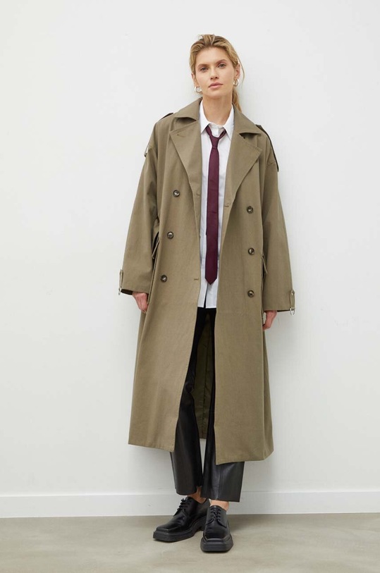 Βαμβακερή καμπαρντίνα 2NDDAY2ND Porter - Canvas Twill 2242110507 πράσινο