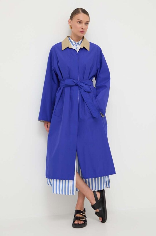 Weekend Max Mara palton cu captuseala albastru 2415021012600