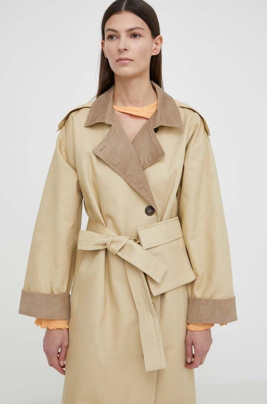 Хлопковое пальто Résumé AlimaRS Coat 20941139 бежевый SS24