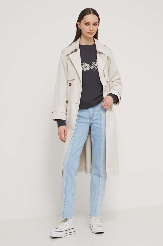 Шлифер Abercrombie & Fitch KI144.4041.477 бежов SS24