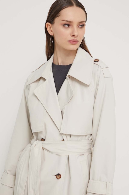 Trench kabát Abercrombie & Fitch béžová KI144.4041.477