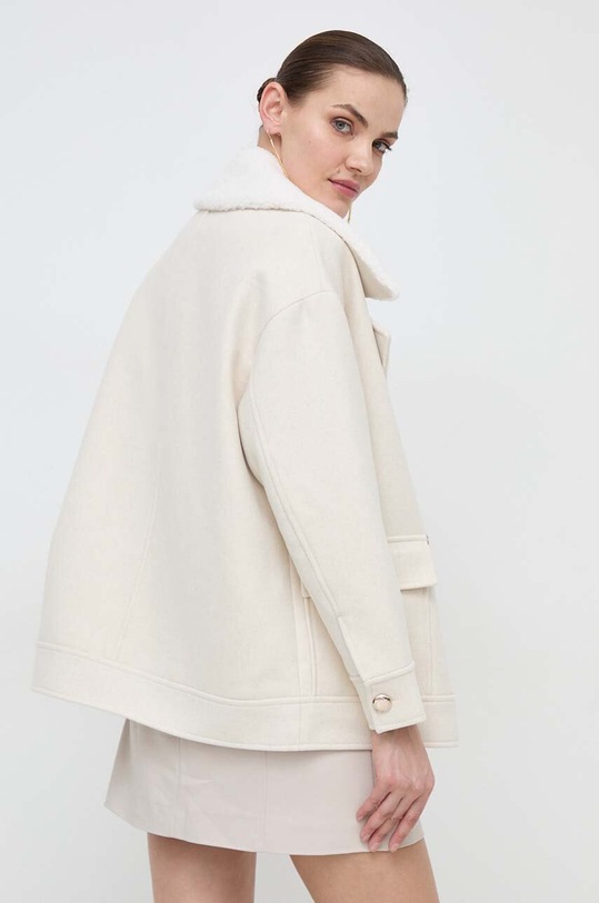 Odzież Morgan płaszcz z domieszką wełny GATSBY GATSBY.IVOIRE beżowy