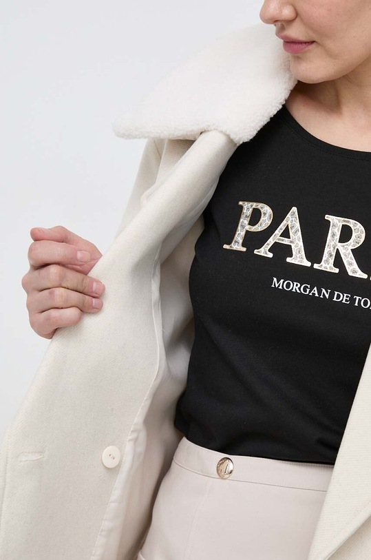 Morgan płaszcz z domieszką wełny GATSBY GATSBY.IVOIRE beżowy