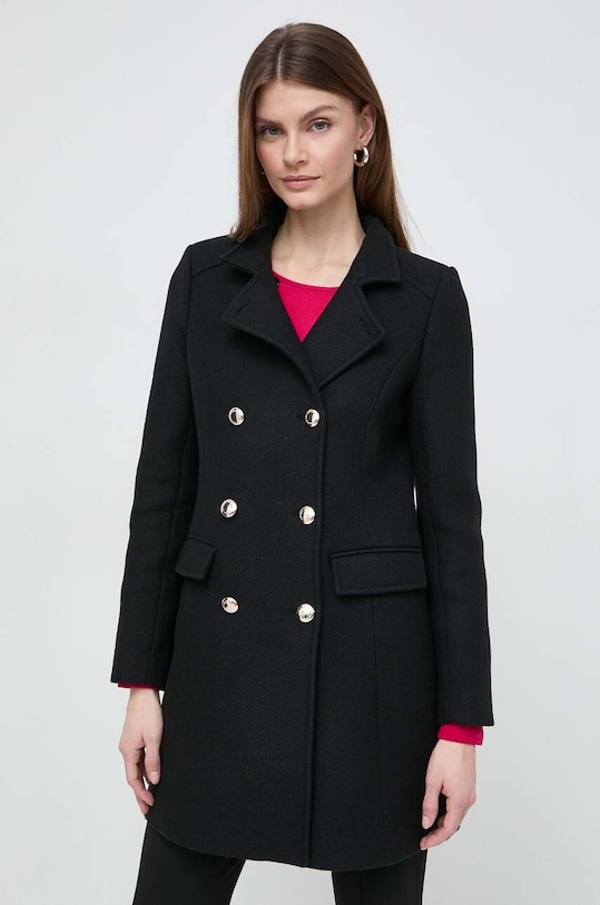 Morgan płaszcz wełniany GBLACK GBLACK.NOIR czarny SS24