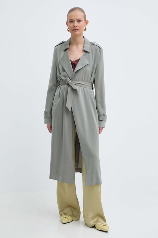 Trench kabát Guess MICOLE nezateplené zelená W4GL00.WFYW2
