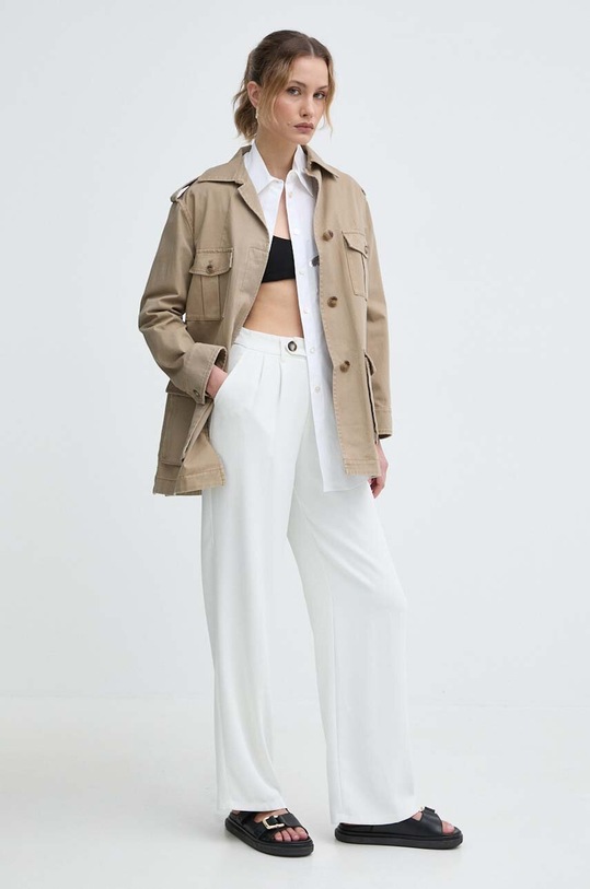 Хлопковая куртка MAX&Co. x FATMA MOSTAFA 2418081012200 коричневый SS24