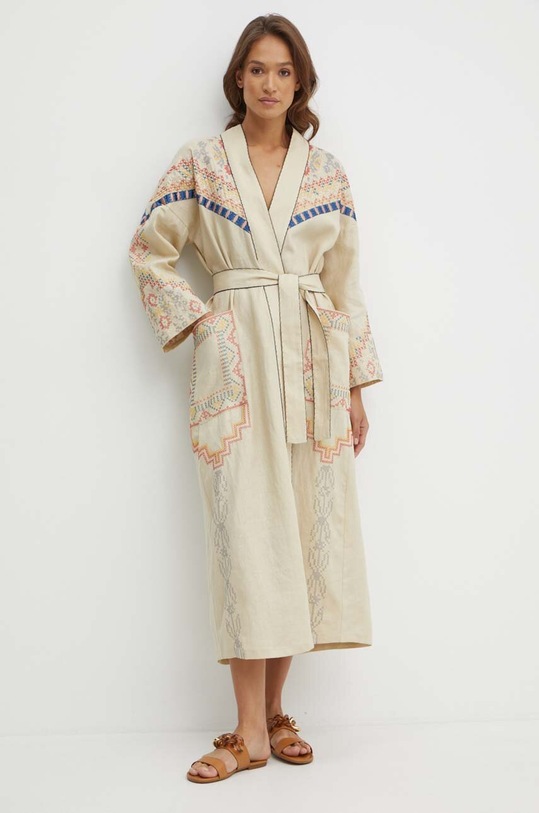 Plátěný kabát MAX&Co. x FATMA MOSTAFA nezateplené béžová 2418121012200