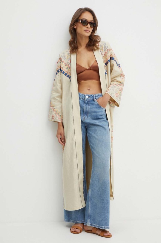 Plátěný kabát MAX&Co. x FATMA MOSTAFA 2418121012200 béžová SS24