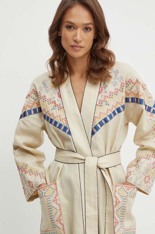 Plátěný kabát MAX&Co. x FATMA MOSTAFA béžová 2418121012200