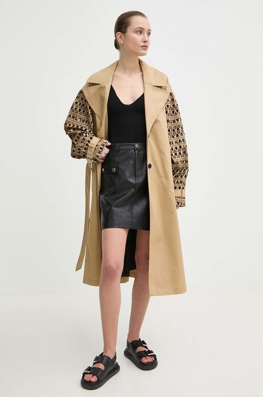 Karl Lagerfeld trencz 241W1505 beżowy SS24