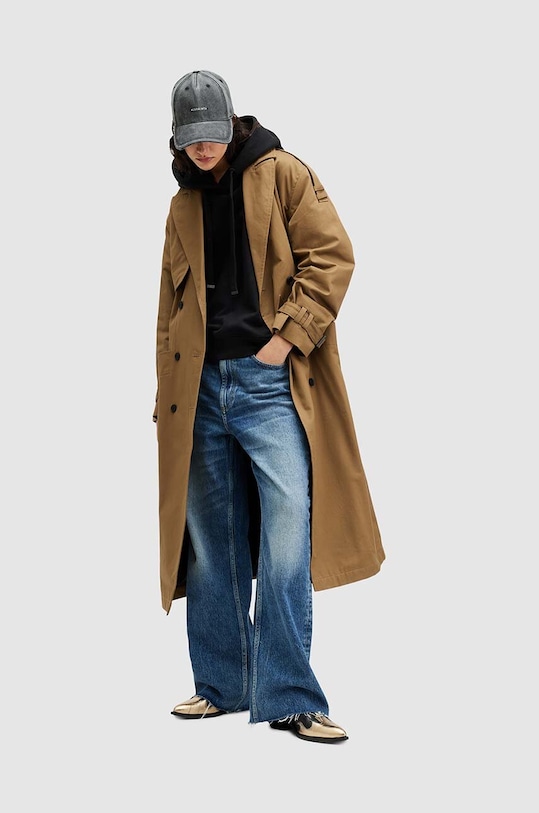 AllSaints płaszcz bawełniany WYATT WO521Z