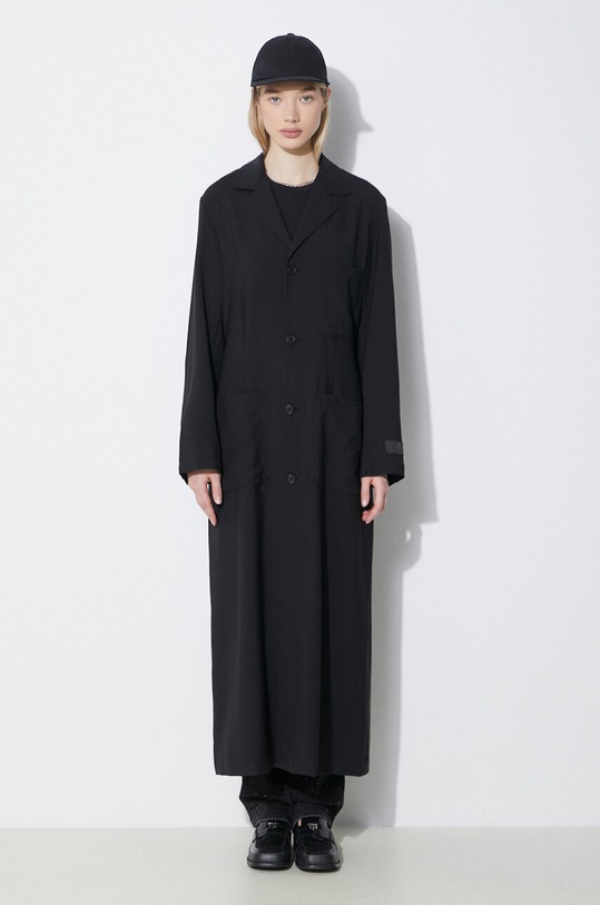 Одежда Шерстяное пальто MM6 Maison Margiela S62AA0081 чёрный