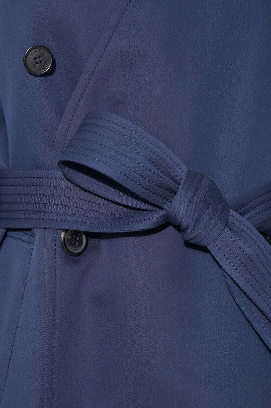 Kenzo trench coat Solid Elongated Kimono Trench FE52MA0729OV.77 navy