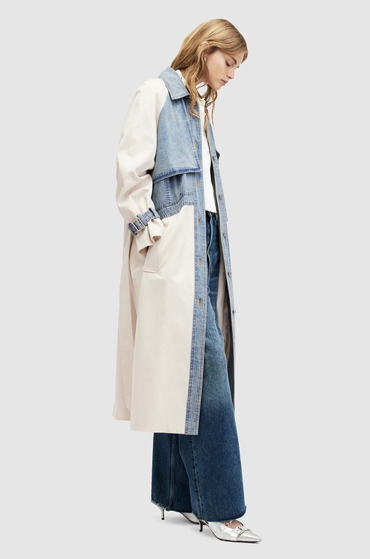 AllSaints trencz bawełniany DAYLY TRENCH WO508Z