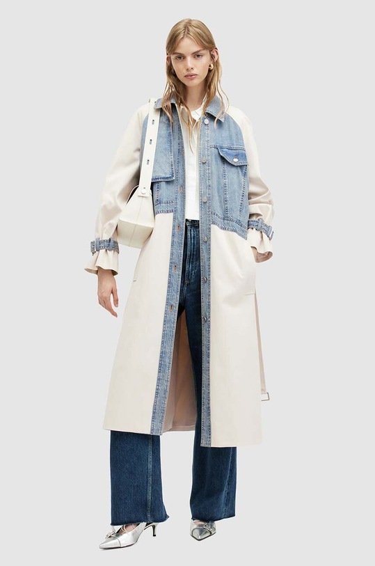AllSaints trencz bawełniany DAYLY TRENCH WO508Z