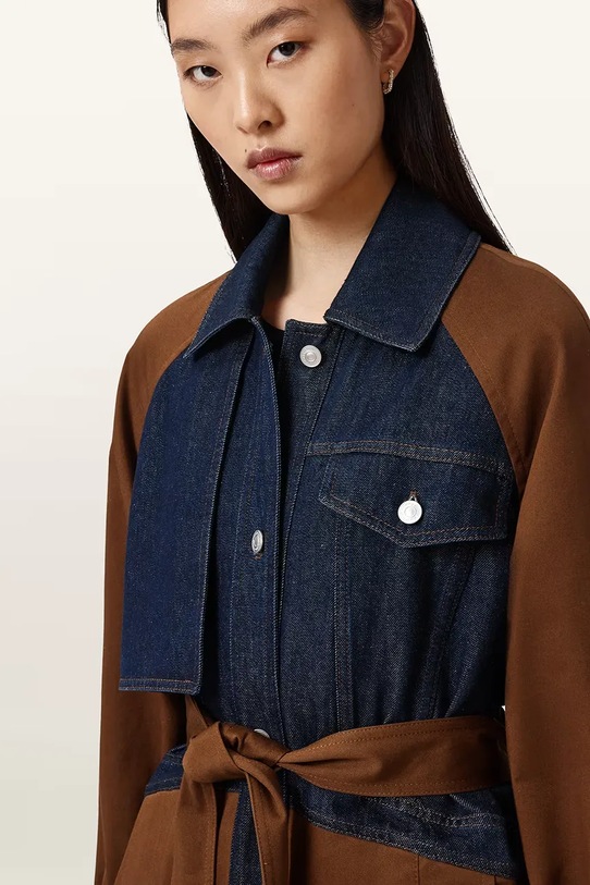 AllSaints trencz damski z bawełną DAYLY TRENCH WO508Z