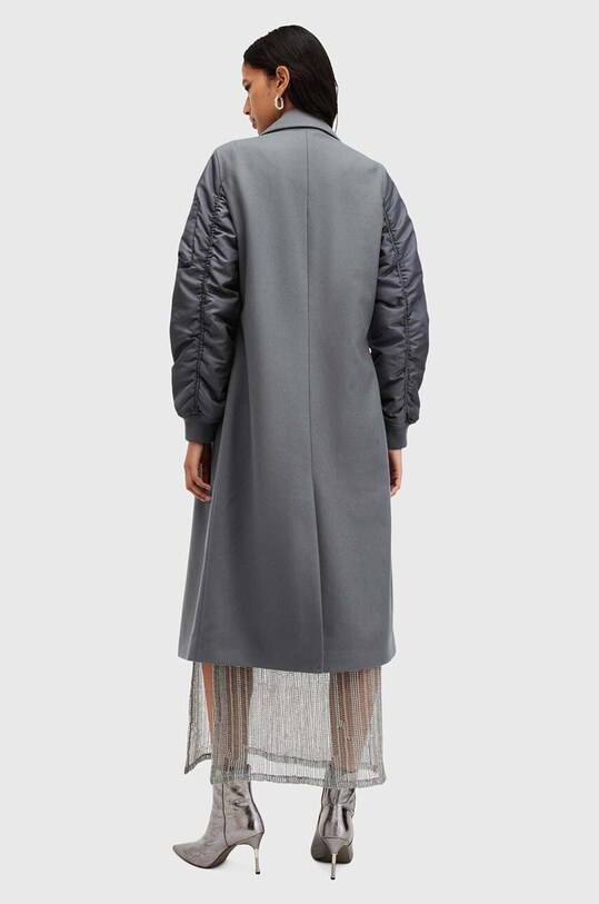 AllSaints palton de lana PAULAH gri W007OZ