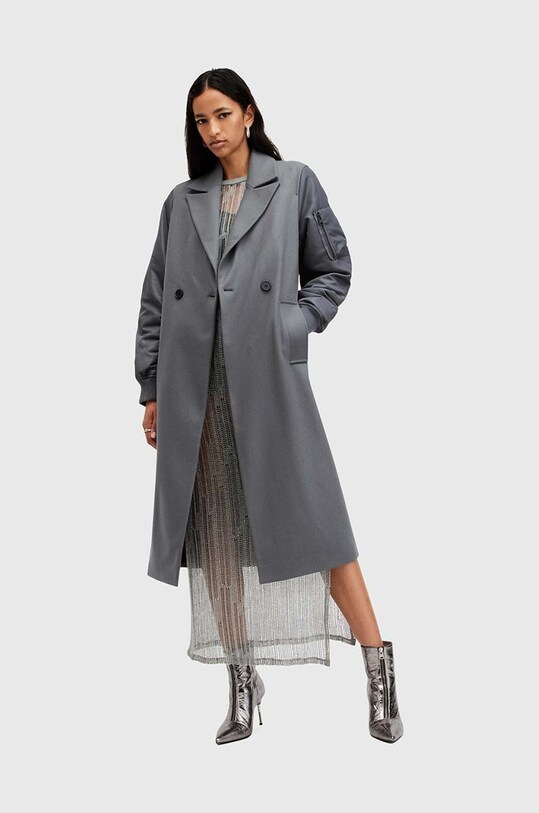 Пальто с шерстью AllSaints PAULAH W007OZ