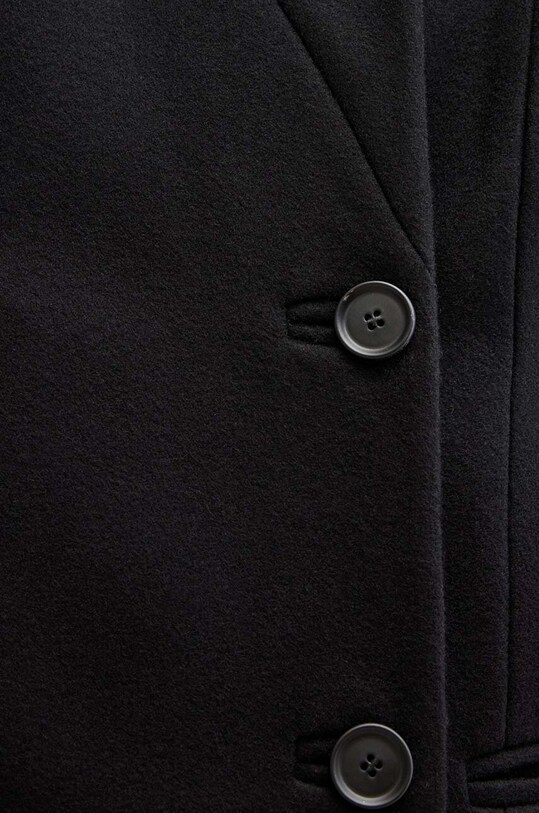 Odzież AllSaints płaszcz wełniany SIDNEY W008OZ czarny