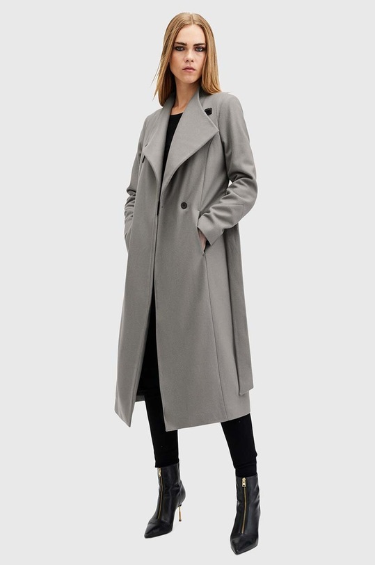 Vlněný kabát AllSaints RILEY W009OZ