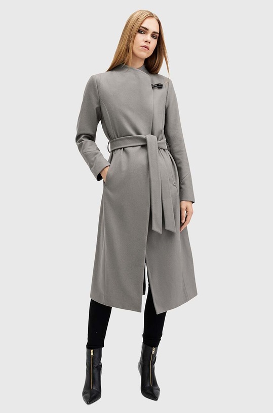 Vlněný kabát AllSaints RILEY W009OZ