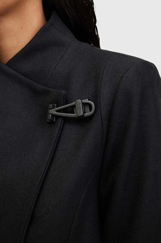 Îmbrăcăminte AllSaints palton de lana RILEY W009OZ negru