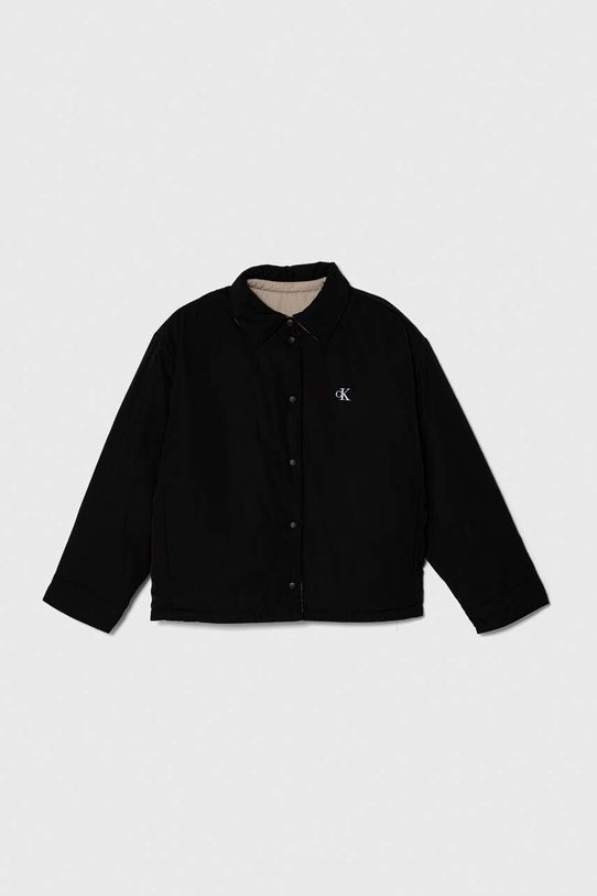 Calvin Klein Jeans geaca reversibila pentru copii cu captuseala negru IU0IU00541.PPYH